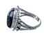 Snowflake Obsidian Sterling Silver Native American Ring Size 8-1/4 AX127715